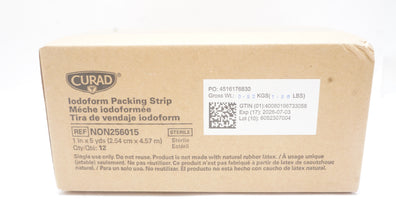 Medline NON256015 Curad IODOFORM Packing Strip 1inch x 5yd. - Box of 12